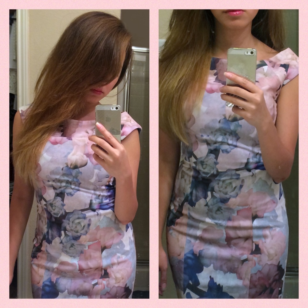 H&M Floral Cap Sleeve Dress